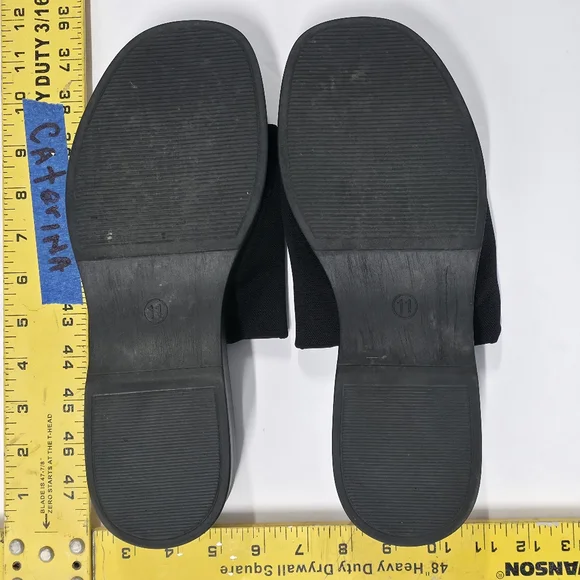 11 Maurice’s sandal black SuperCush April Platform slip on 90’s Y2K - Picture 4 of 9